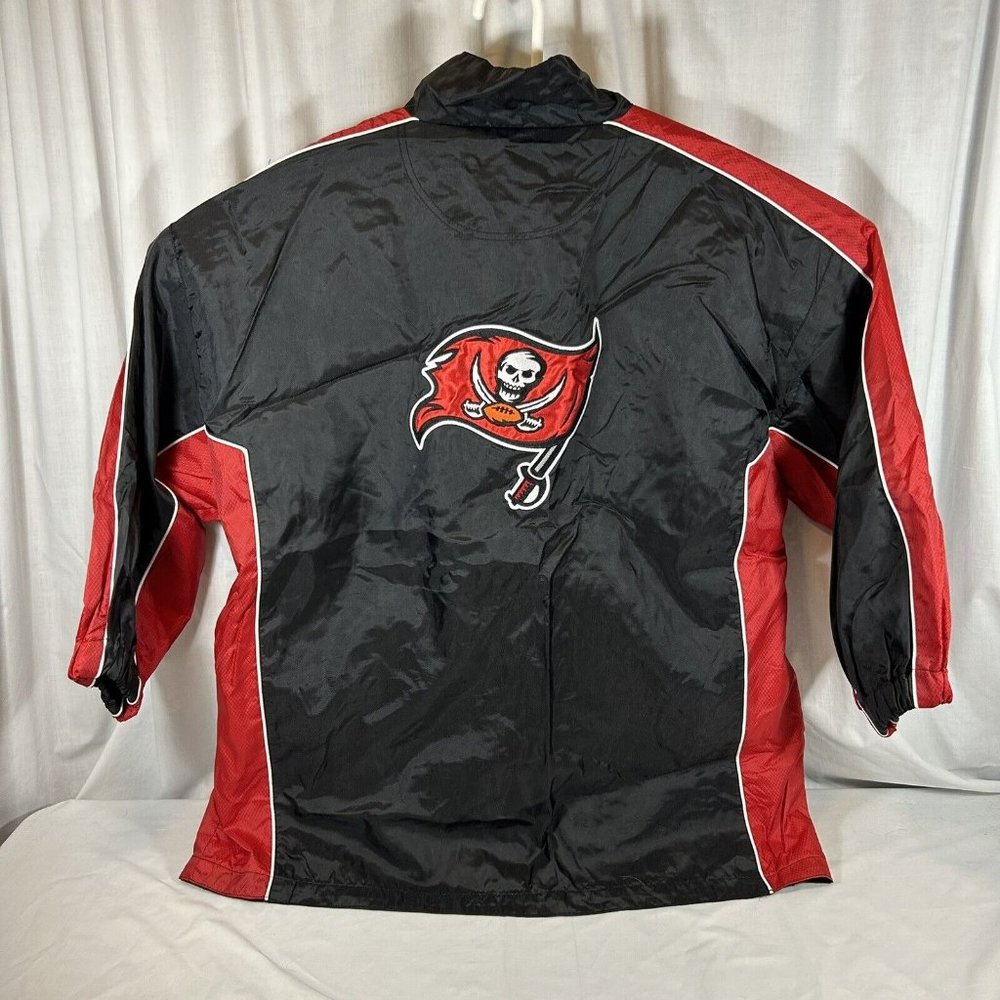 Tampa Bay Buccaneers Windbreaker Double Sided Jacket XL Red Full Zip Long Sleeve